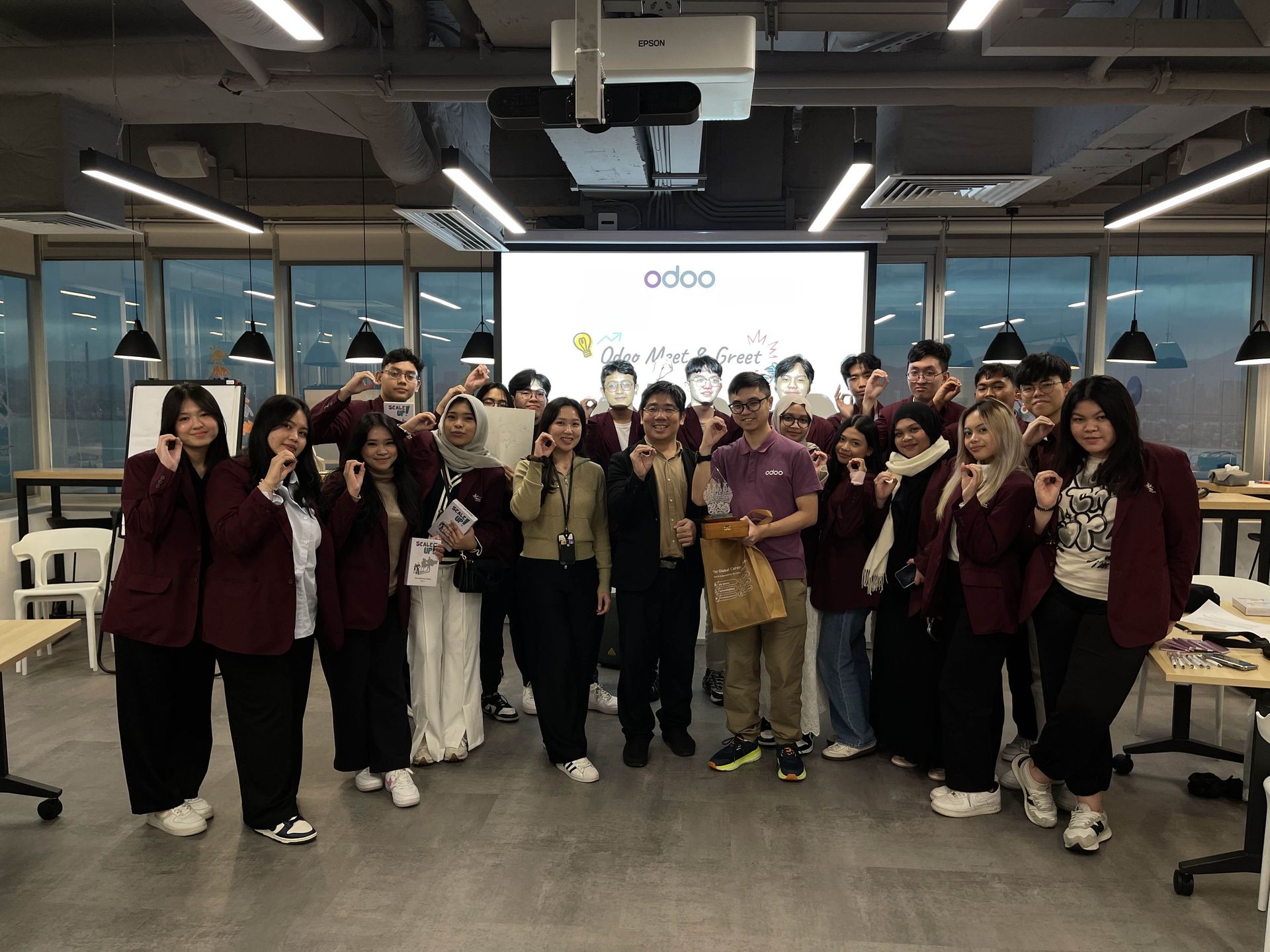 Kunjungan mahasiswa BINUS ke Odoo Hong Kong